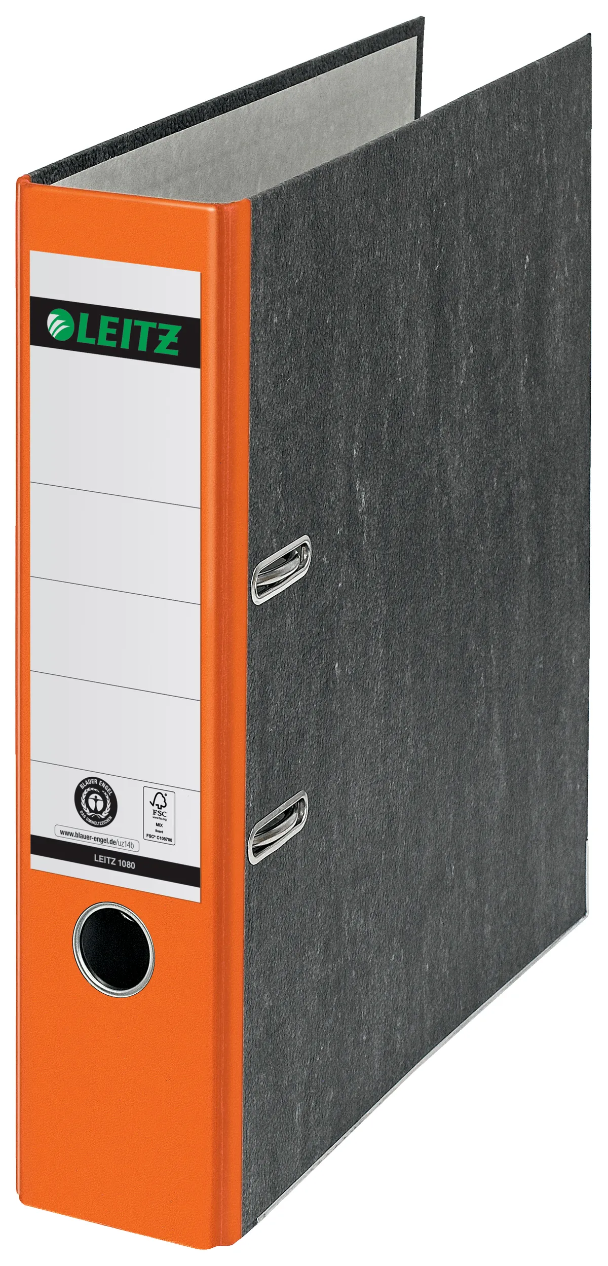 Leitz 180° / 10805045 Ordner orange (schwarz marmoriert, 8cm breit)