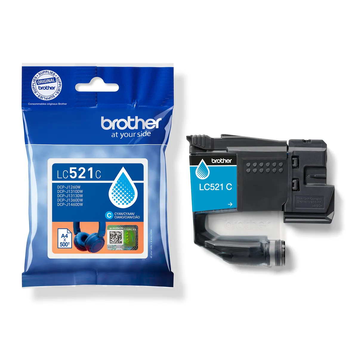 Brother LC-521 / LC-521C Tinte cyan