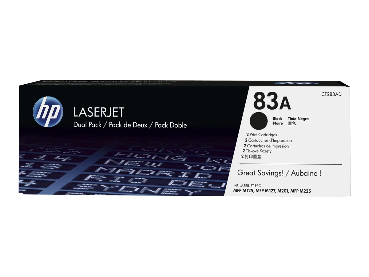 HP 83A / CF283AD Toner Doppelpack schwarz (2 Stück)