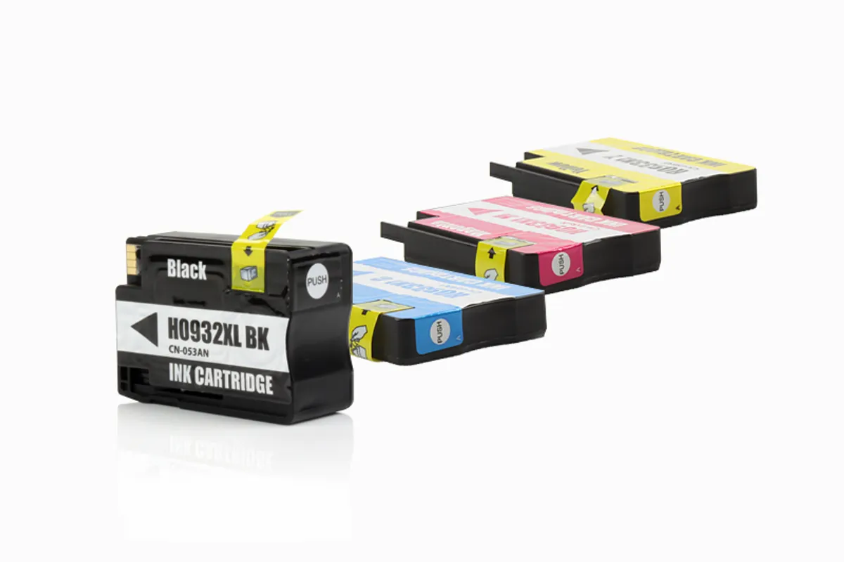 Tinten Sparset kompatibel zu HP 932XL/933XL / C2P42AE schwarz, cyan, magenta, gelb  (4 Stück)