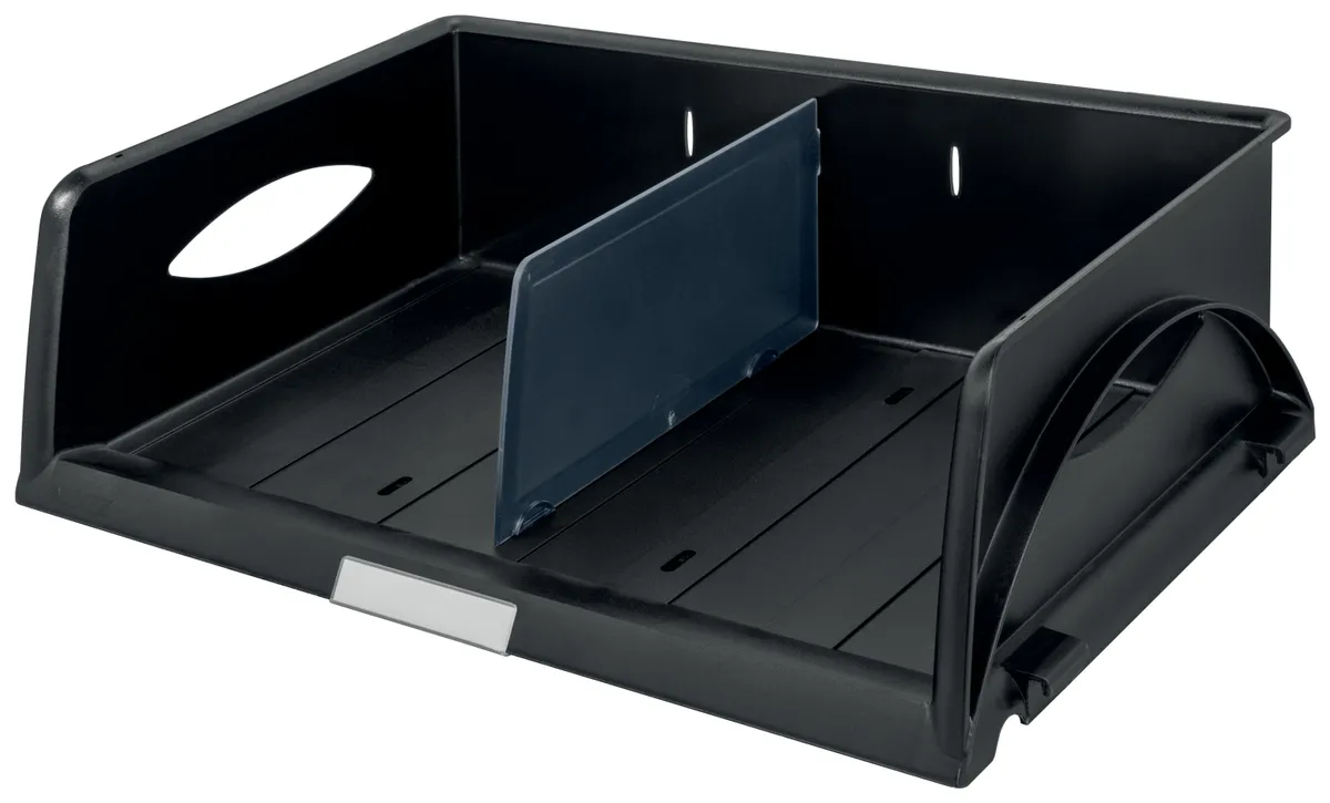 Leitz Sorty / 52300095 Briefablage schwarz (Querformat A4 Maxi mit Trennwand)