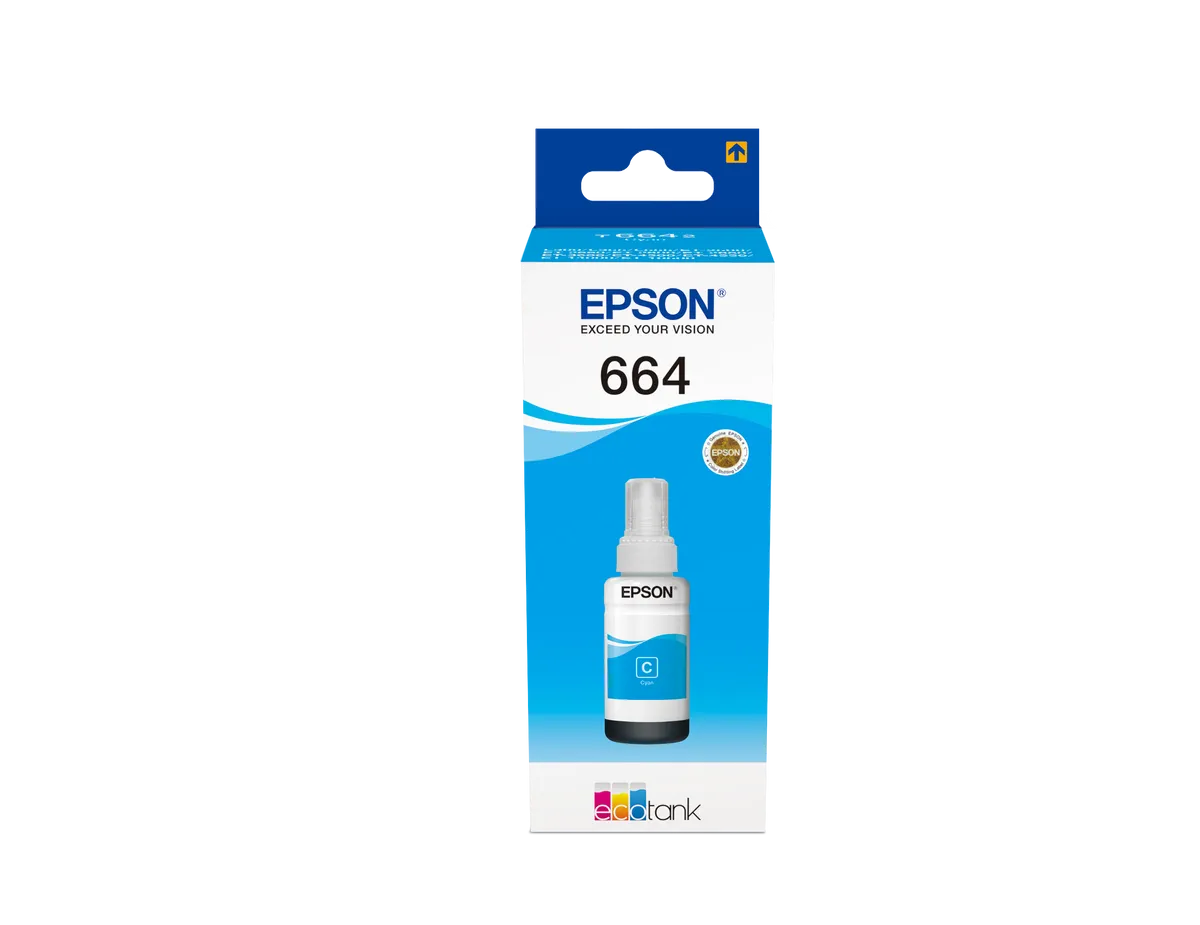 Epson T6642 / C13T664240 / C13T66424A Tintenflasche cyan