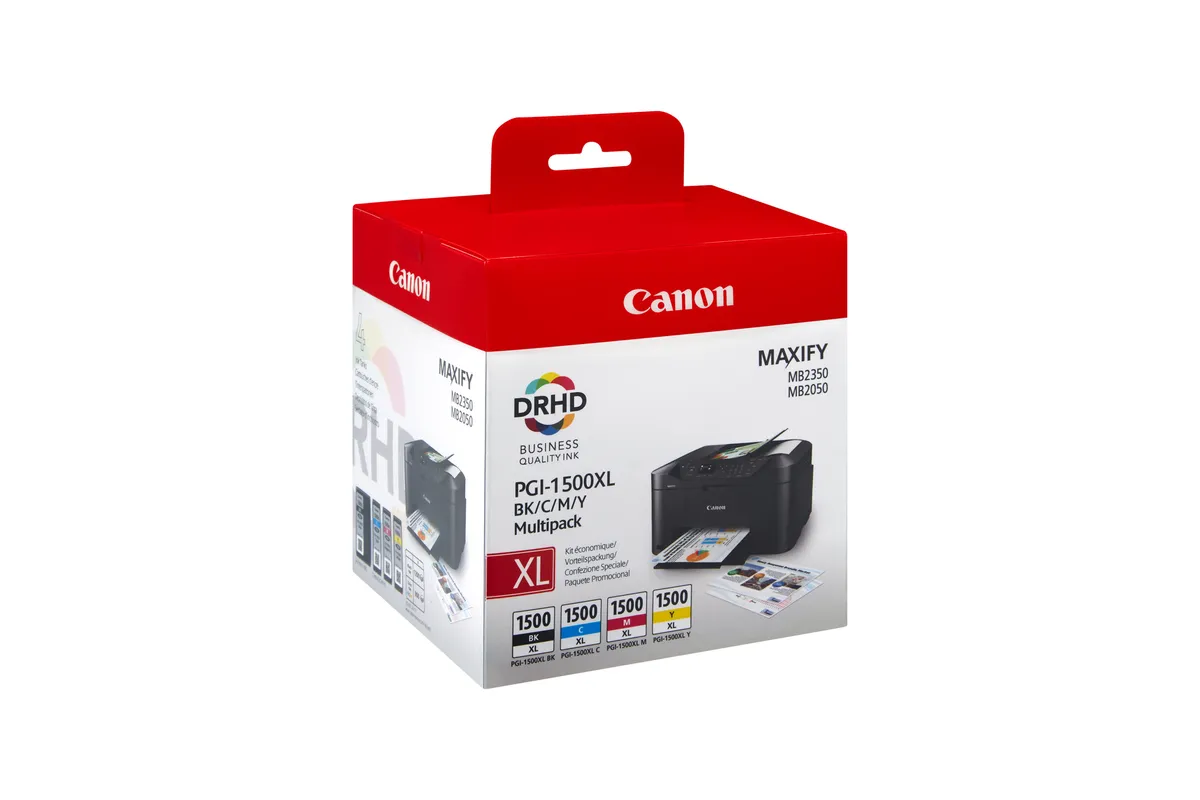 Canon PGI-1500XLCMYK / 9182B004 Tinten Sparset schwarz, cyan, magenta, gelb (4 Stück)