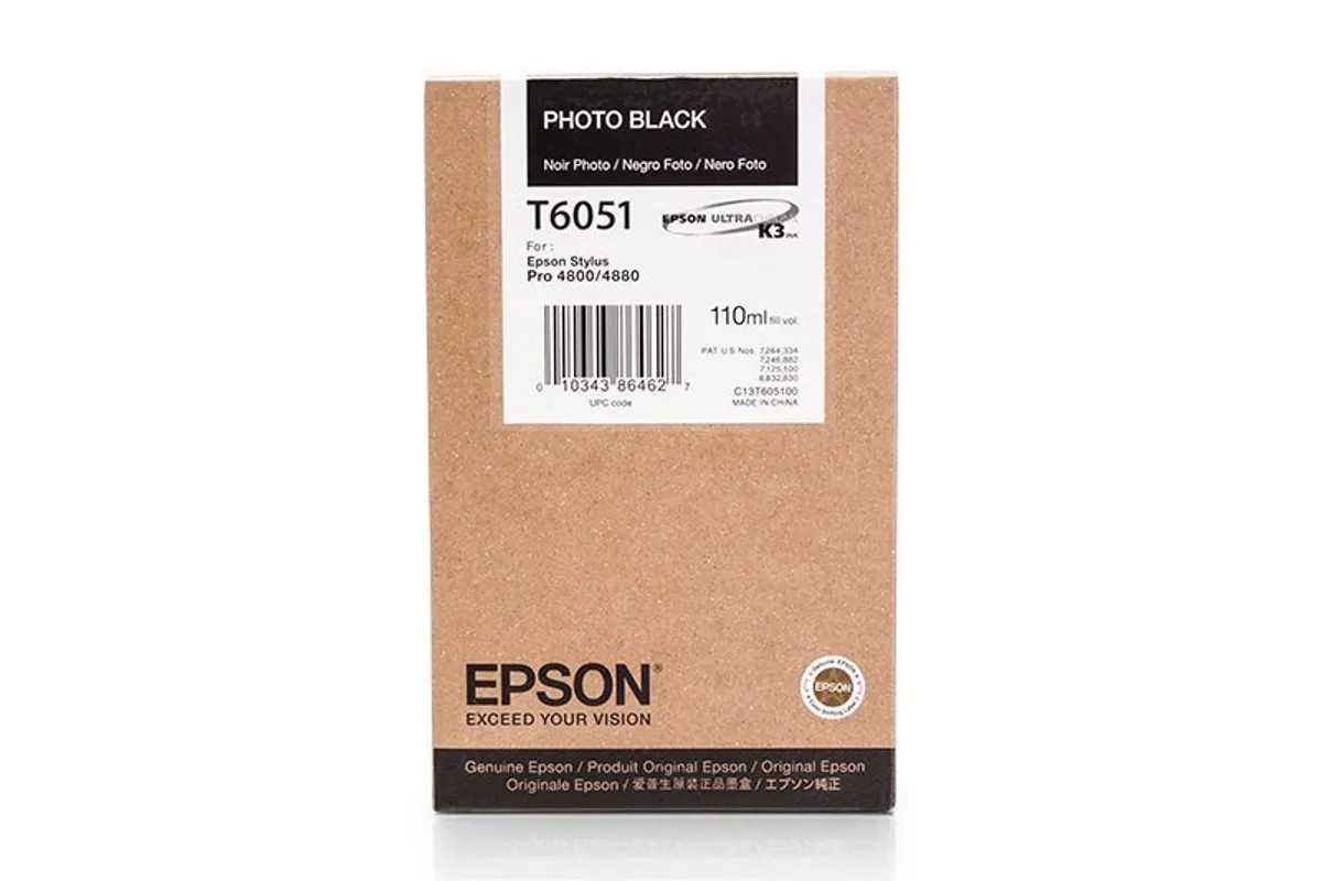 Epson T6051 / C13T605100 Tinte photo schwarz