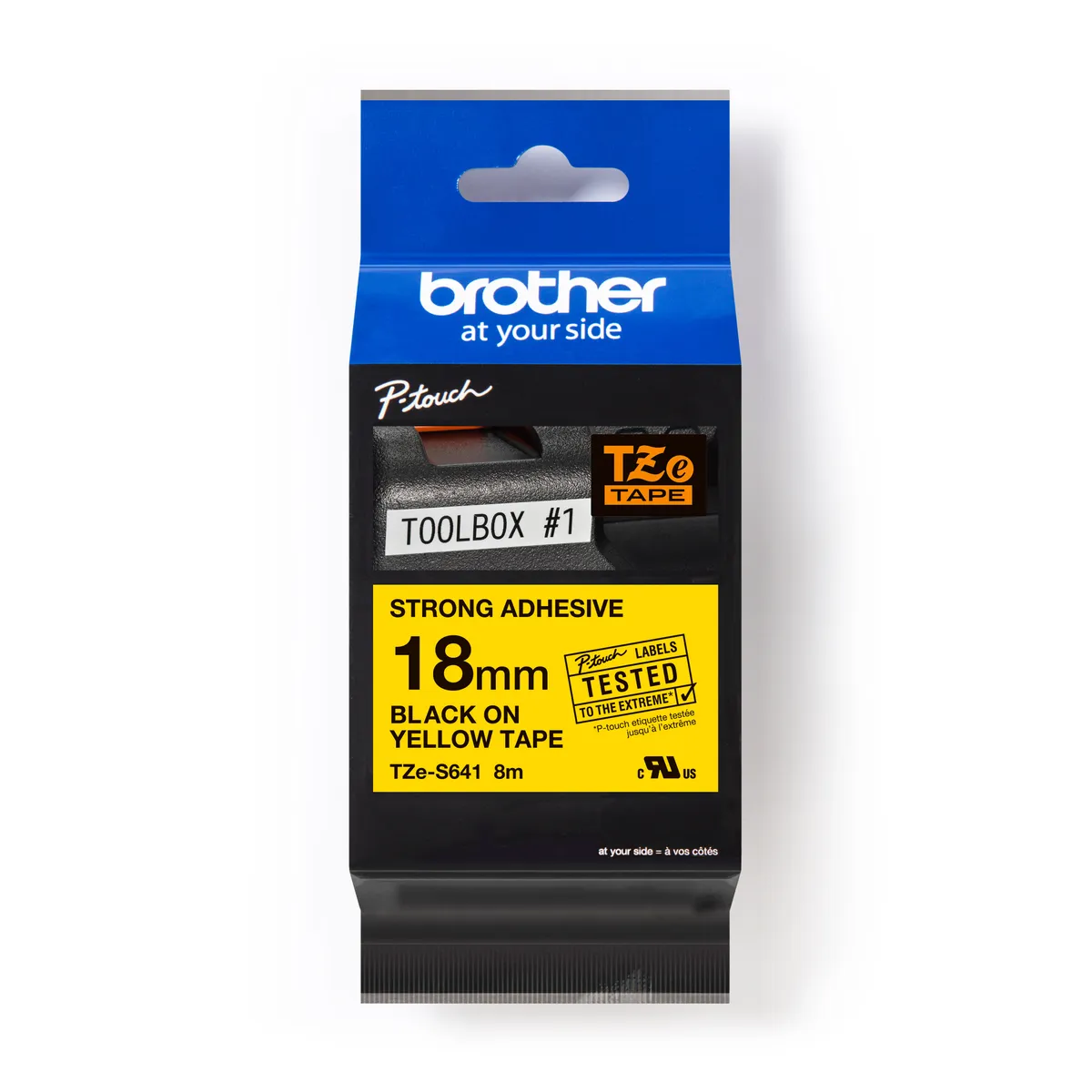 Brother TZE-S641 Schriftband schwarz auf gelb (18mm x 8m, extra stark klebend)