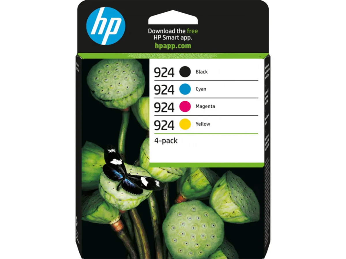 HP 924 / 6C3Z1NE Tinten Sparset schwarz, cyan, magenta, gelb (4 Stück)