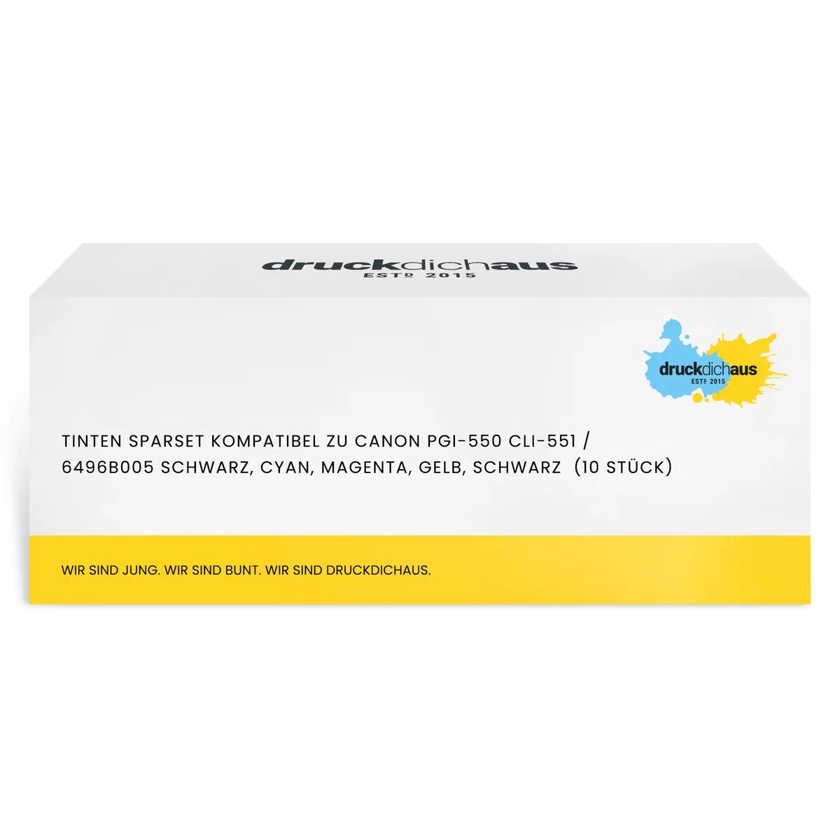 Tinten Sparset kompatibel zu Canon PGI-550 CLI-551 / 6496B005 schwarz, cyan, magenta, gelb, schwarz  (10 Stück)