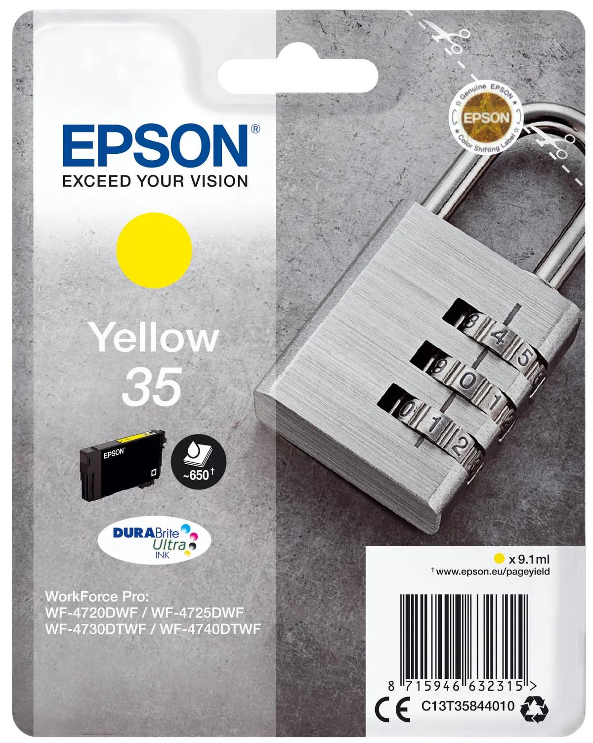 Epson 35 / T3584 / C13T35844010 Tinte gelb