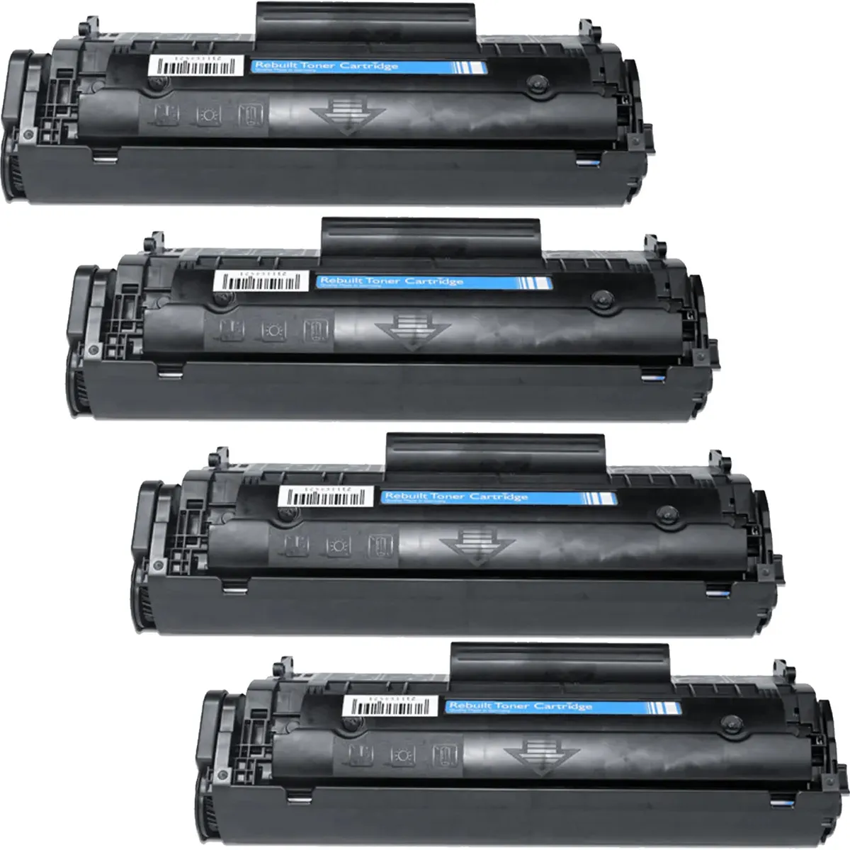 XXL Toner Sparset kompatibel zu HP 12A / Q2612A schwarz  (4 Stück)