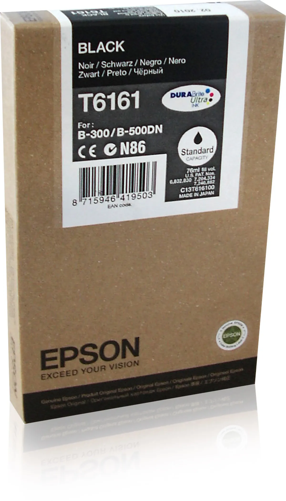 Epson T6161 / C13T616100 Tinte schwarz