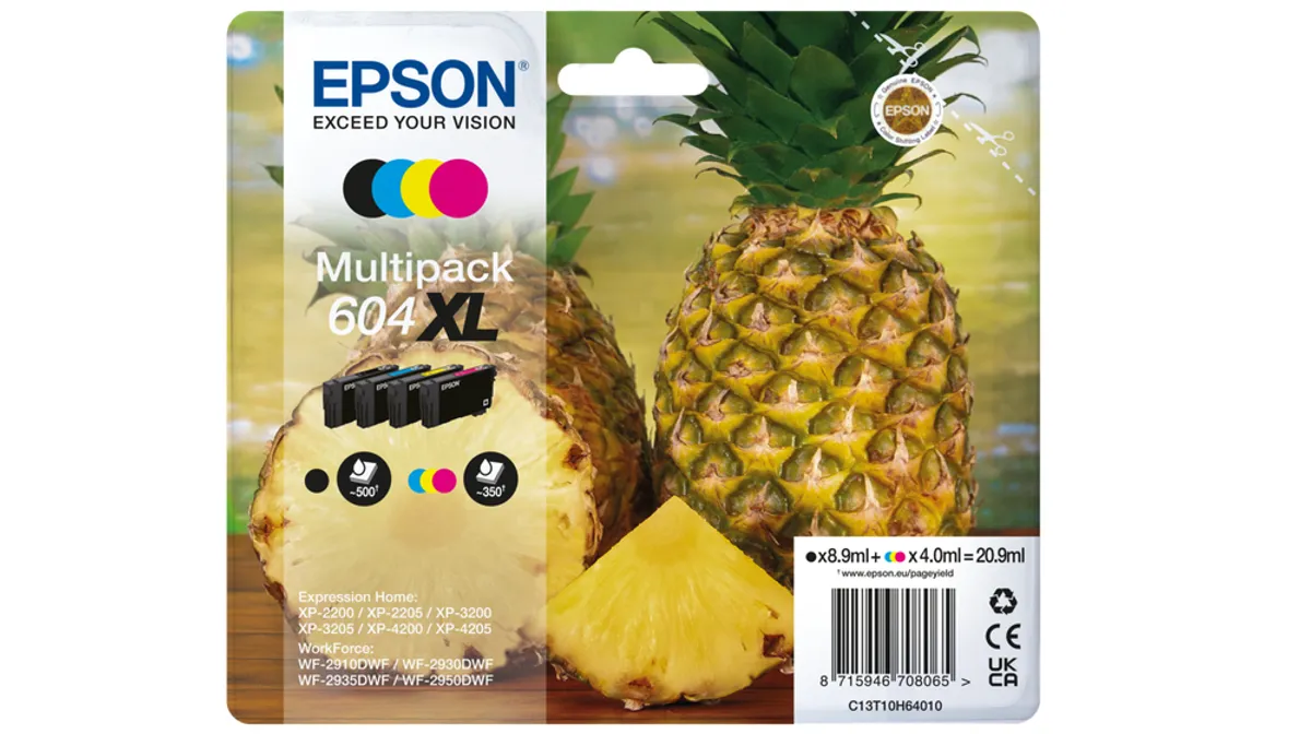 Epson 604XL / T10H6 / C13T10H64010 Tinten Sparset schwarz, cyan, magenta, gelb (4 Stück)