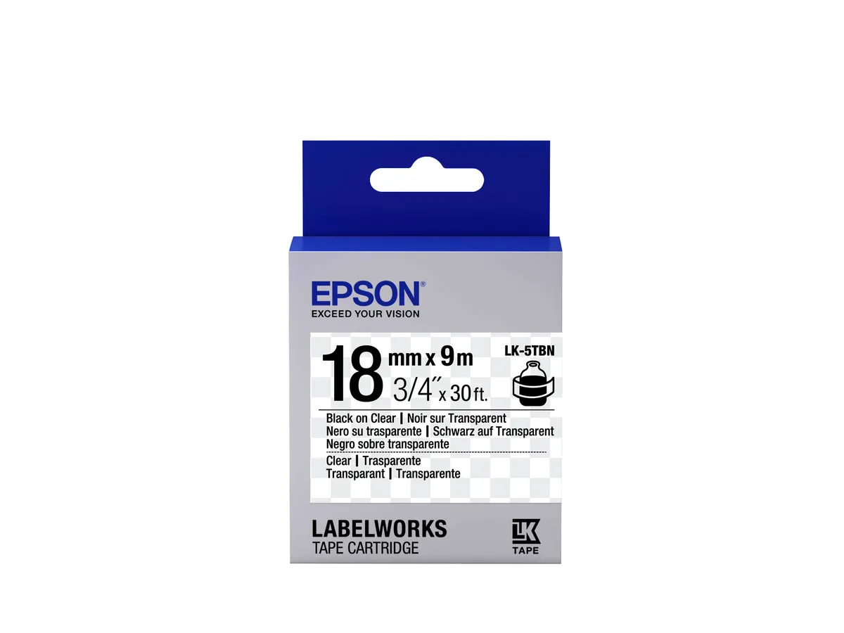 Epson LK-3TBN / C53S653004 Farbband /Farbrolle schwarz, transparent