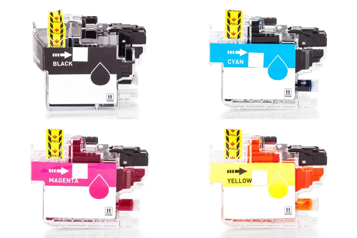 XL Tinten Sparset kompatibel zu Brother LC-421XL / LC-421XLVAL schwarz, cyan, magenta, gelb  (4 Stück)