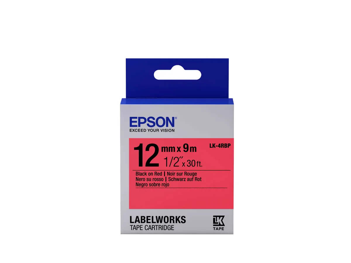 Epson LK-4RBP / C53S654007 Etiketten schwarz, rot