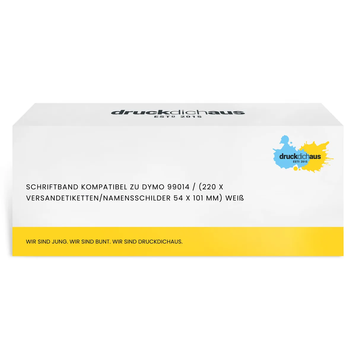 Schriftband kompatibel zu Dymo 99014 weiß (54 x 101mm, 220 Stück)