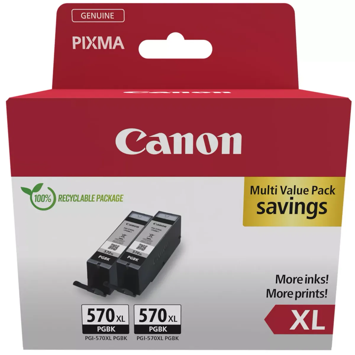 Canon PGI-570PGBKXL / 0318C010 Tinten Doppelpack schwarz (2 Stück)