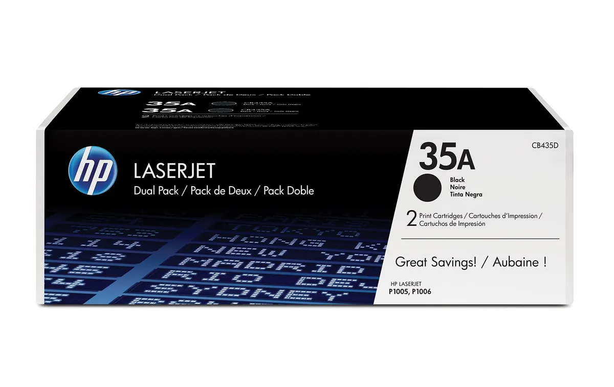 HP 35AD / CB435AD Toner Doppelpack schwarz (2 Stück)