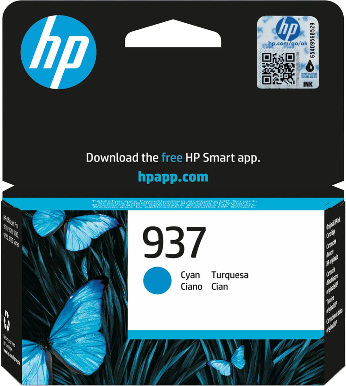 HP 937 / 4S6W2NE Tinte cyan
