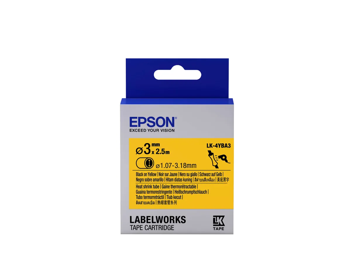 Epson LK-4YBA3 / C53S654905 Prägeband schwarz, gelb