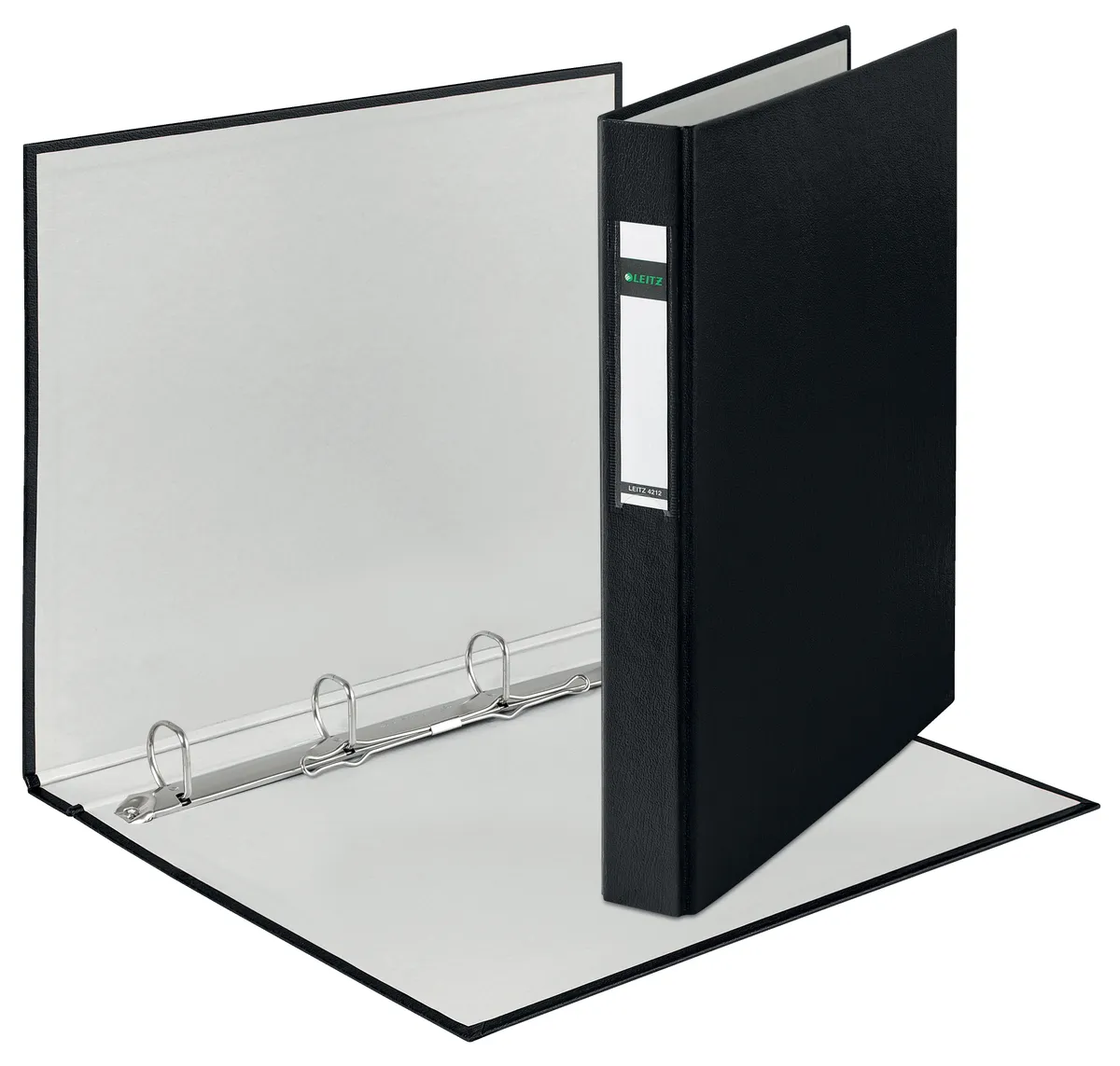 Leitz 42120095 Ringbuch schwarz (4cm breit, DIN A4, 4 Ringe)