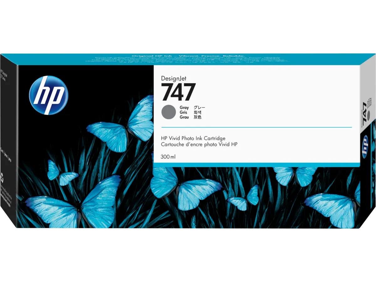 HP 747 / P2V86A Tinte grau