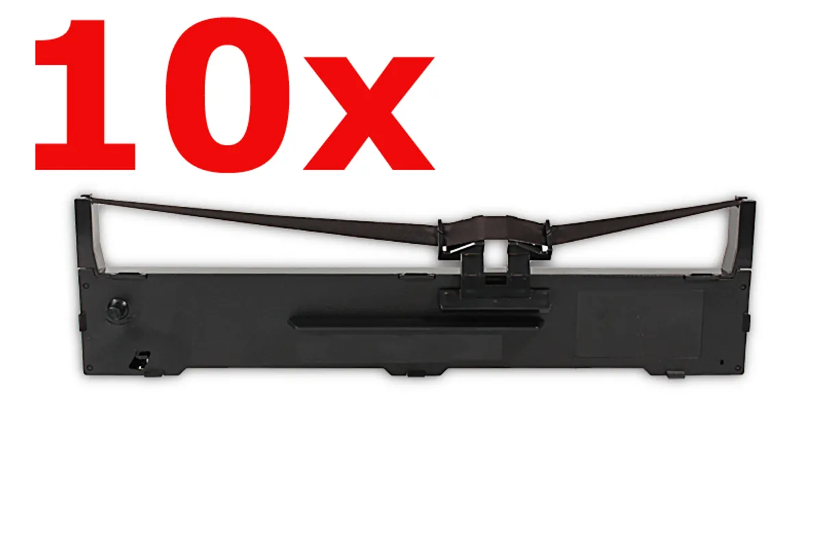 Farbband /Farbrolle Sparset kompatibel zu Epson C13S015337 / LQ-590 schwarz  (10 Stück)