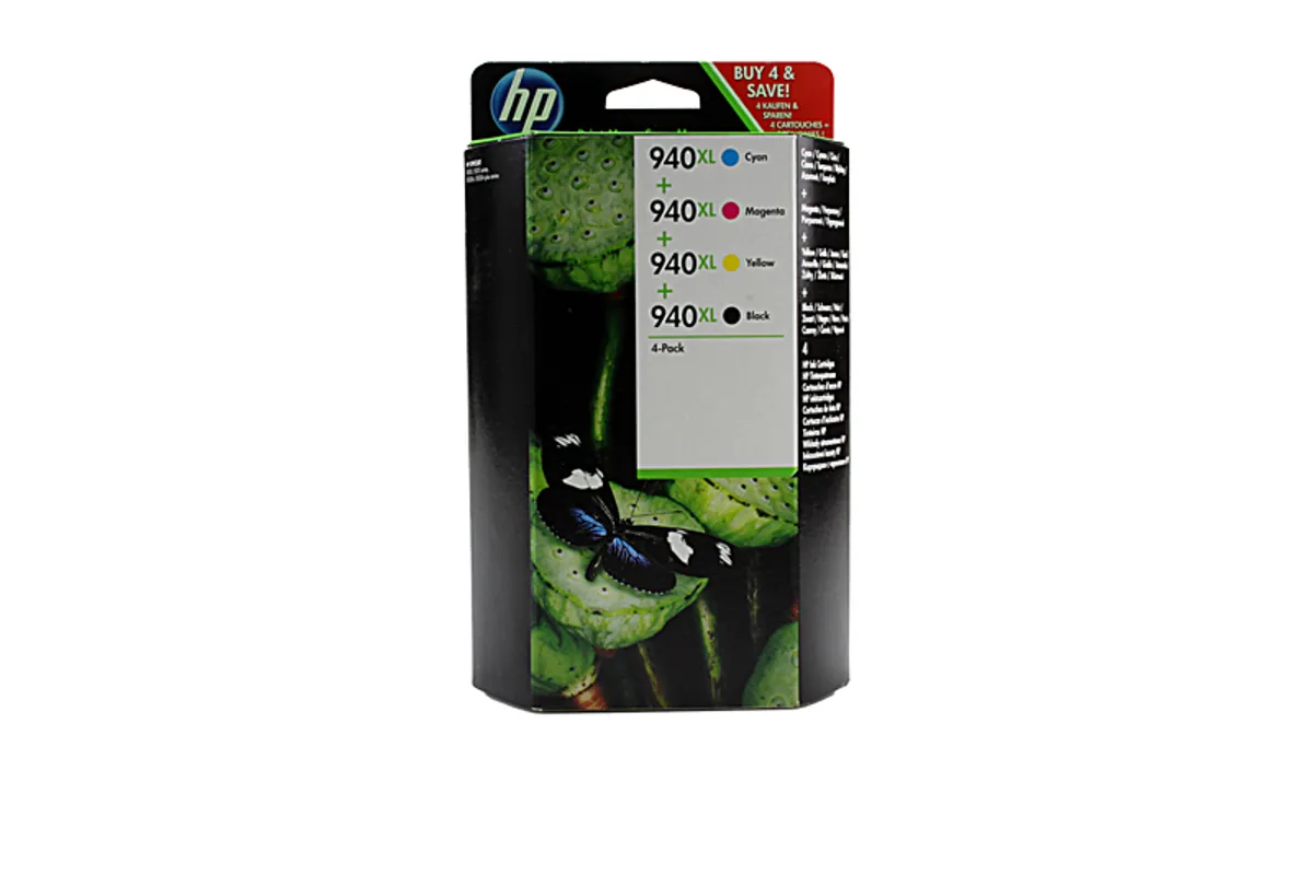 HP 940XL / C2N93AE Tinten Sparset schwarz, cyan, magenta, gelb (4 Stück) HP 940XL / C2N93AE Tinten Sparset schwarz, cyan, magenta, gelb (4 Stück)
