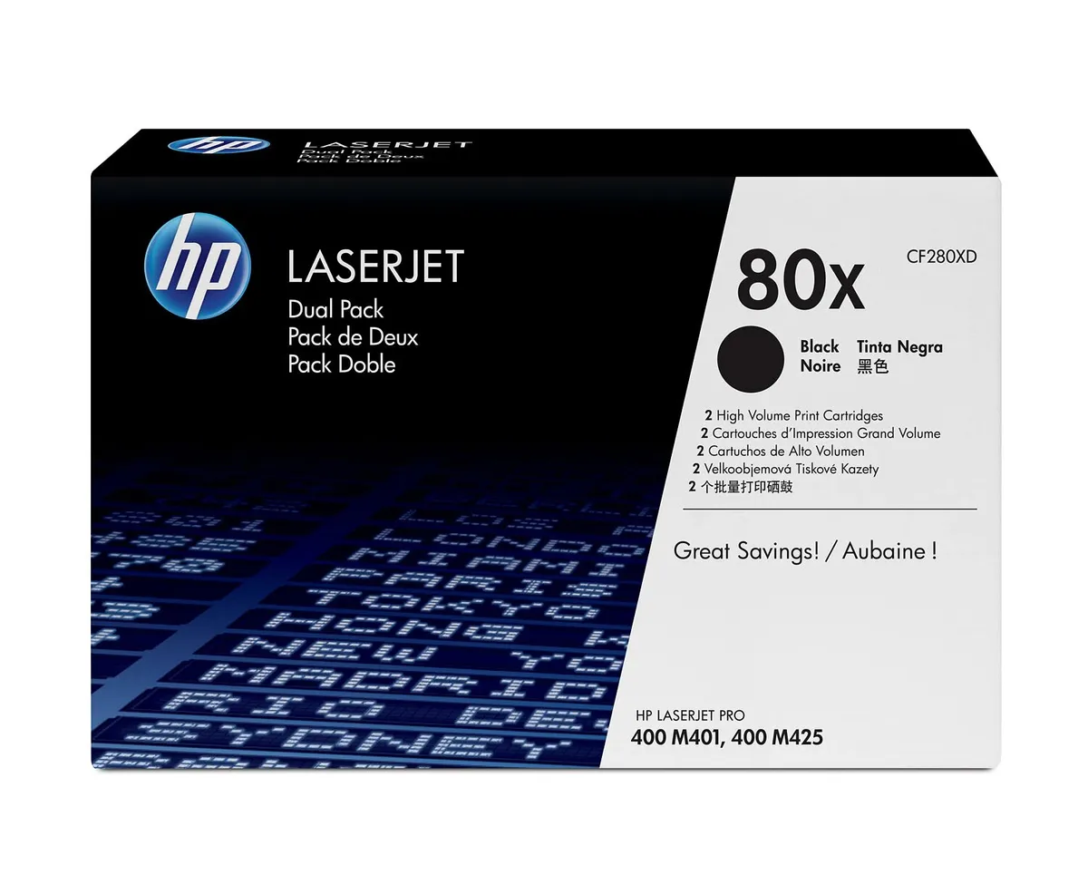 HP 80X / CF280XD Toner Doppelpack schwarz (2 Stück)