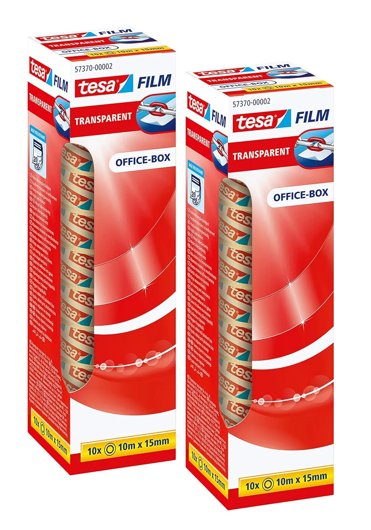 tesa film / 57370-00002-11 Klebeband transparent (15mm x 10m, 2 x 10 Rollen)