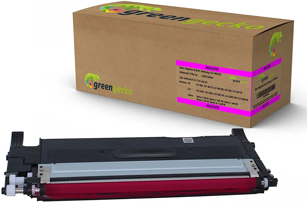 green gecko Toner kompatibel zu Samsung CLT-M406S / SU252A magenta