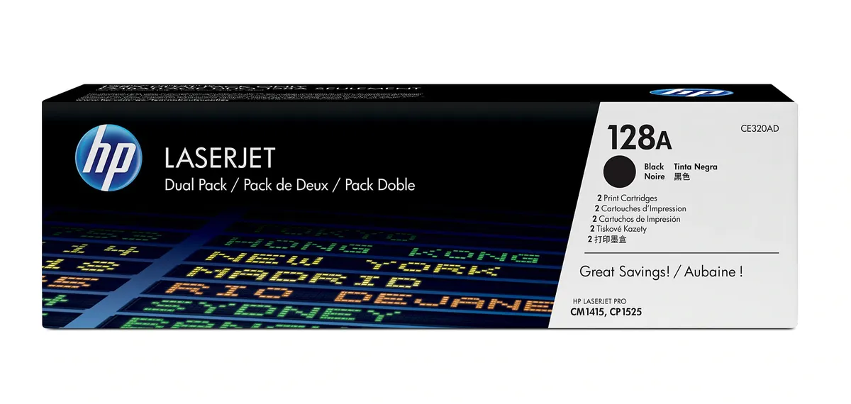 HP 128A / CE320AD Toner Doppelpack schwarz (2 Stück)