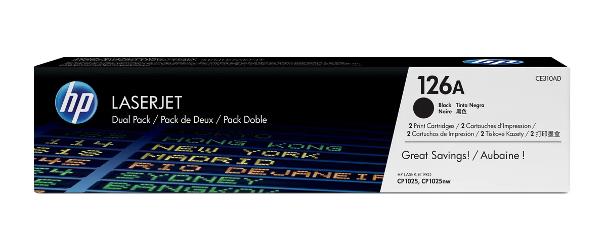 HP 126A / CE310AD Toner Doppelpack schwarz (2 Stück)