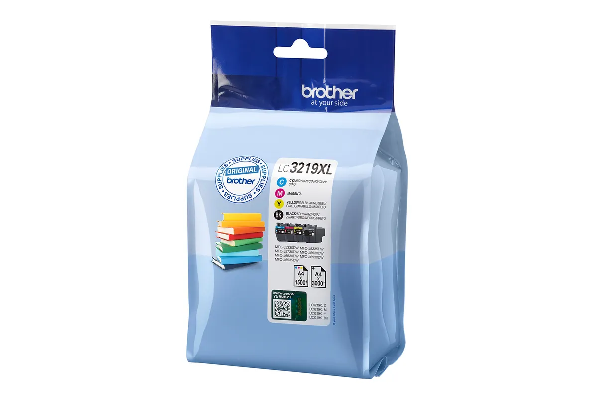 Brother LC-3219XLVAL / LC-3219XLVALDR Tinten Sparset schwarz, cyan, magenta, gelb (4 Stück)