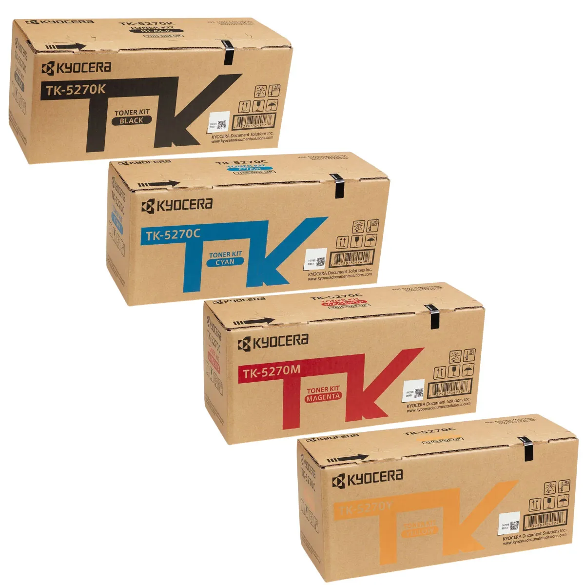 Kyocera TK-5270 Toner Sparset schwarz, cyan, magenta, gelb (4 Stück)