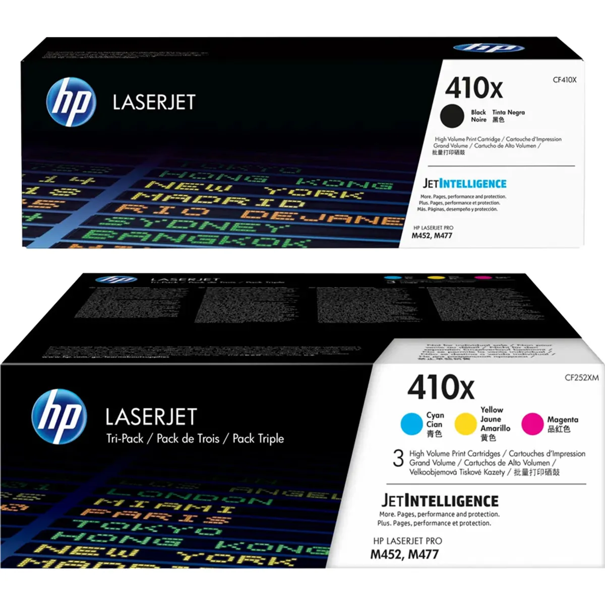 HP 410X / CF410X / CF411X / CF412X / CF413X Toner  schwarz, cyan, magenta, gelb (4 Stück)