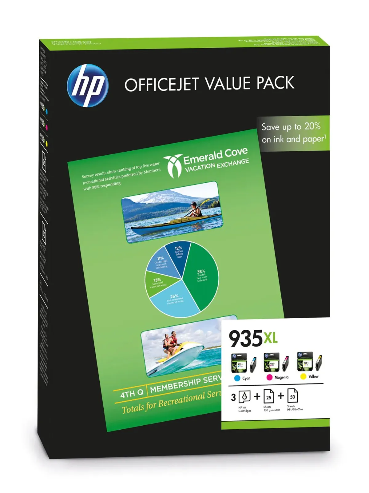 HP 935XL / F6U78AE Tinten Sparset cyan, magenta, gelb (3 Stück)