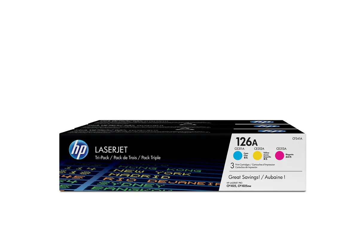 HP 126A / CF341A Toner Sparset cyan, magenta, gelb (3 Stück)