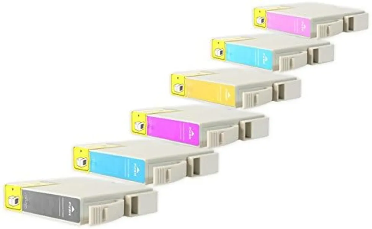XL Tinten Sparset kompatibel zu Epson T0331 / T0332 / T0333 / T0334 / T0335 / T0336 schwarz, cyan, magenta, gelb, photo cyan, photo magenta  (6 Stück)