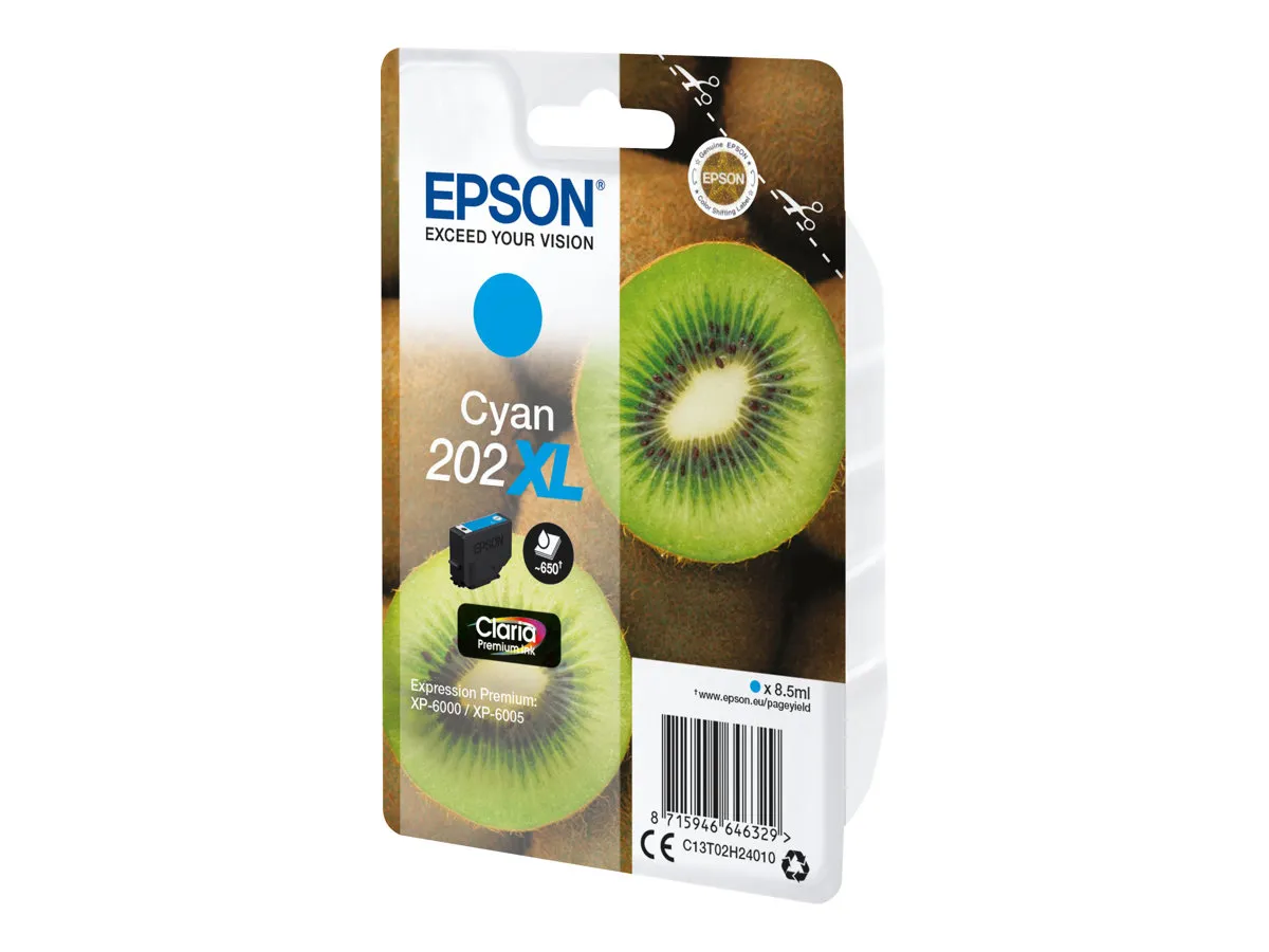 Epson 202XL / T02H2 / C13T02H24010 / C13T02H24020 Tinte cyan