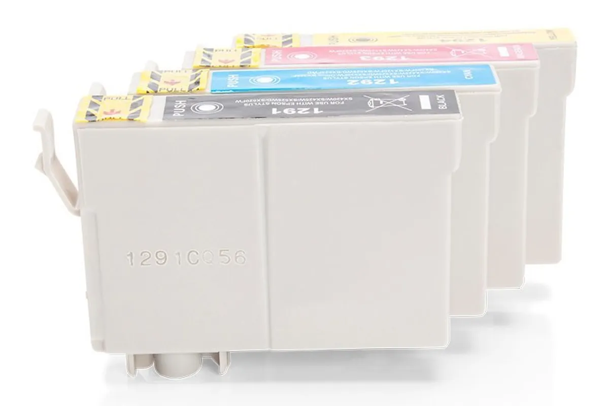 Tinten Sparset kompatibel zu Epson T1295 / C13T12954510 / C13T129545120 schwarz, cyan, magenta, gelb  (4 Stück)