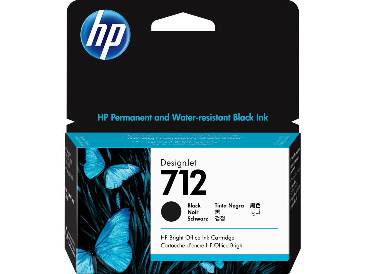 HP 712 / 3ED70A Tinte schwarz