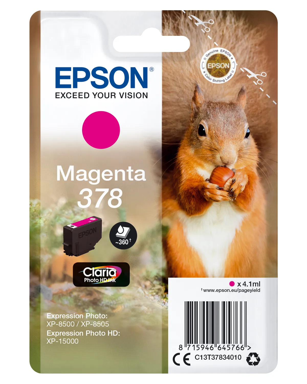 Epson 378 / T3783 / C13T37834010 / C13T37834020 Tinte magenta