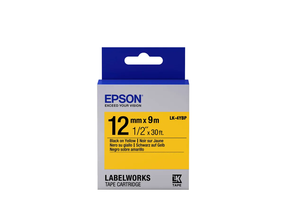 Epson LK-4YBP / C53S654008 Etiketten schwarz, gelb