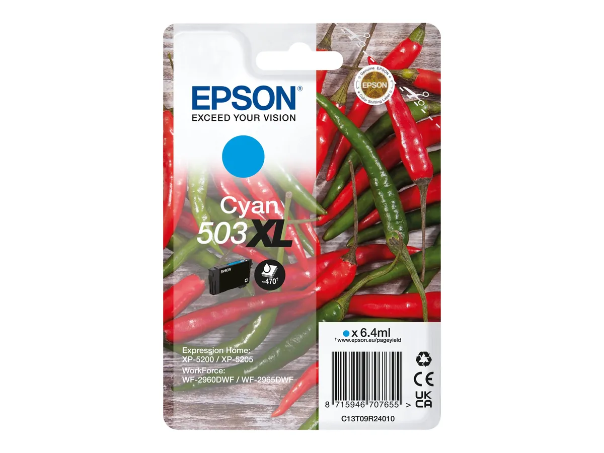 Epson 503XL / T09R2 / C13T09R24010 Tinte cyan
