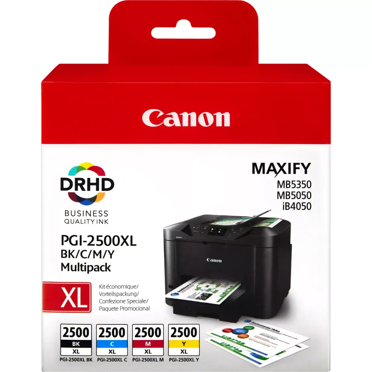 Canon PGI-2500 XLBKCMY / 9254B004 Tinten Sparset schwarz, cyan, magenta, gelb (4 Stück)