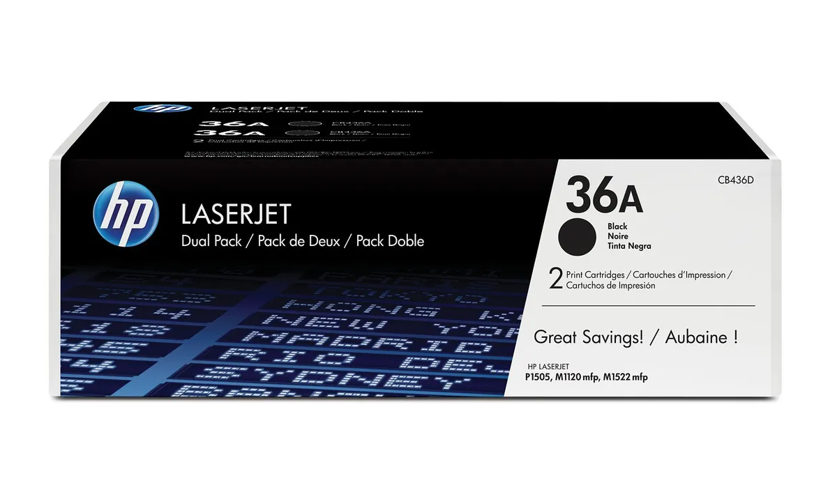 HP 36A / CB436AD Toner Doppelpack schwarz (2 Stück)