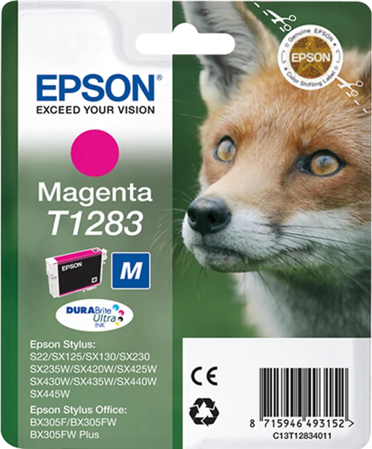 Epson T1283 / C13T12834012 / C13T12834022 Tinte magenta