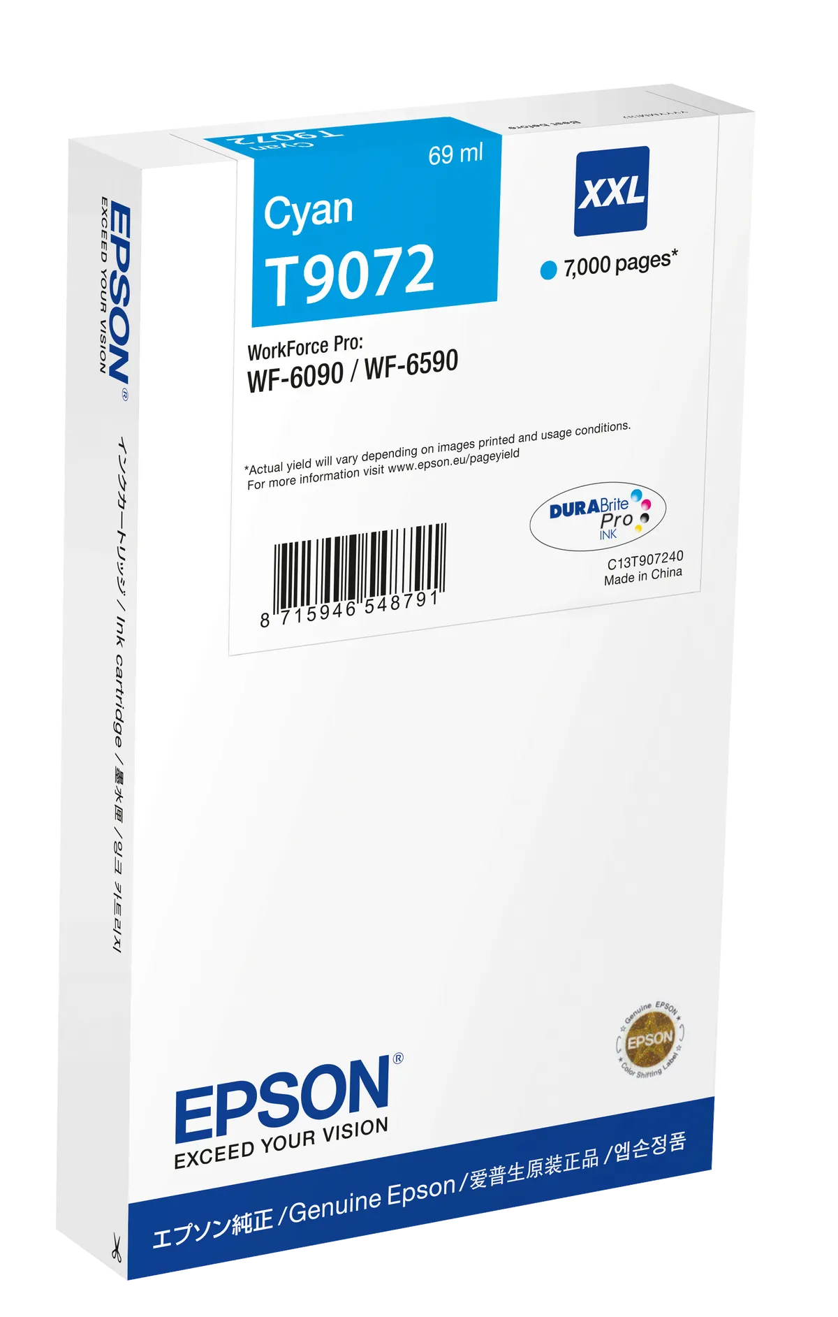 Epson T9072 / C13T907240 Tinte cyan