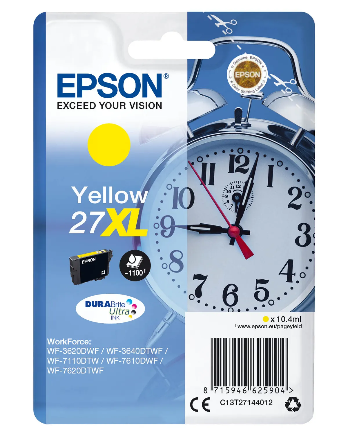 Epson 27XL / T2714 / C13T27144012 / C13T27144022 Tinte gelb