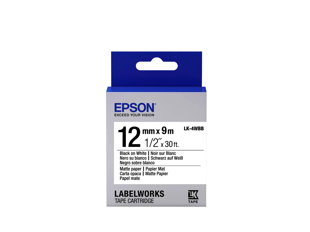Epson LK-4WBB / C53S654023 Etiketten schwarz, weiß